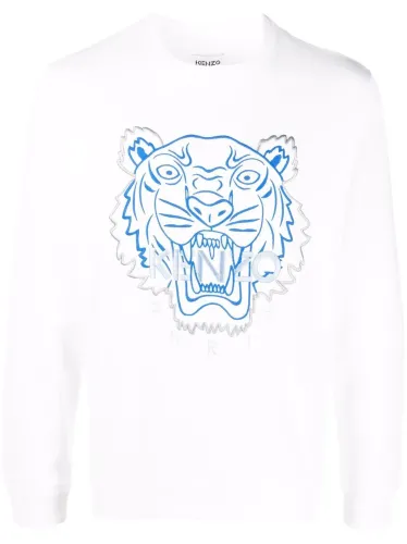 Tiger-embroidered sweatshirt