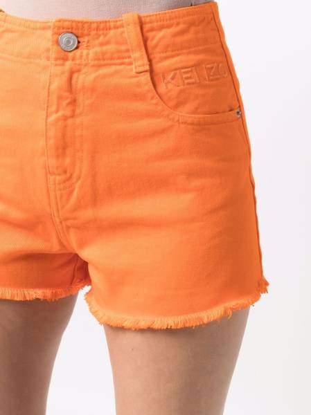 Raw-edge Denim Shorts