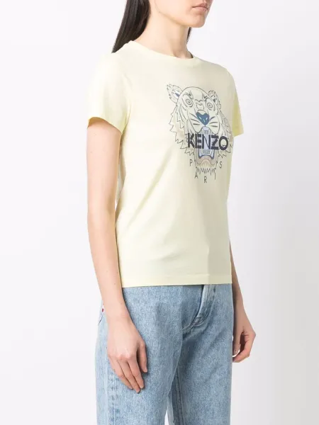 Tiger-print organic-cotton T-shirt