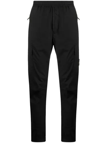 logo patch cargo trousers