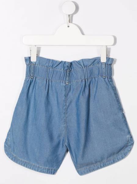 paperbag-waist denim shorts