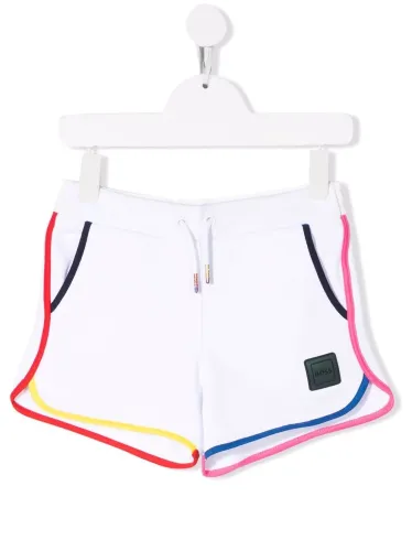 multicolour-stripe cotton shorts