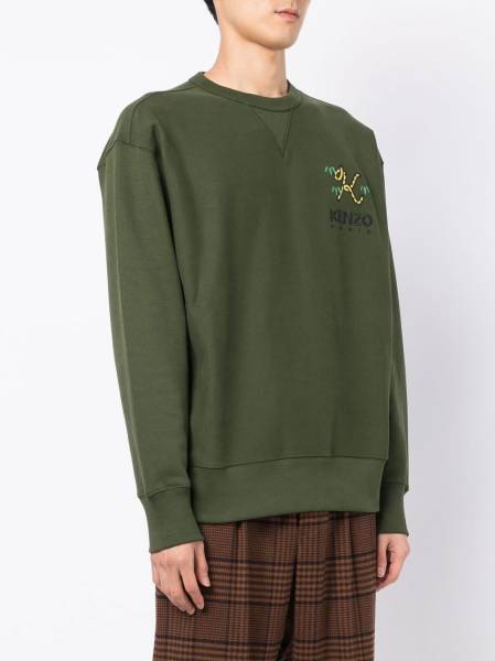 logo-embroidered crew-neck sweatshirt