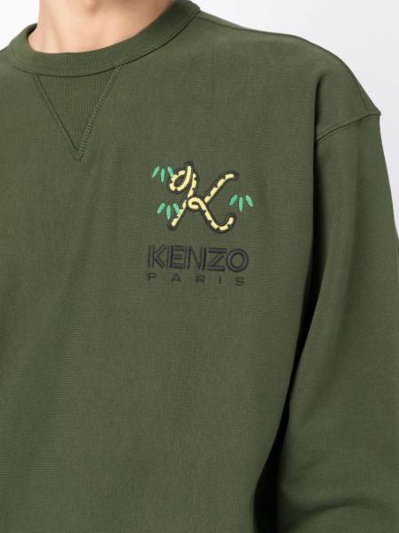 logo-embroidered crew-neck sweatshirt