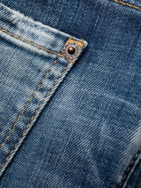 low-rise flared jeans