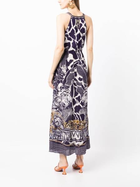 twist-detail V-neck dress