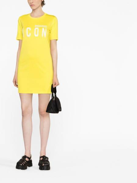 logo-print T-shirt dress