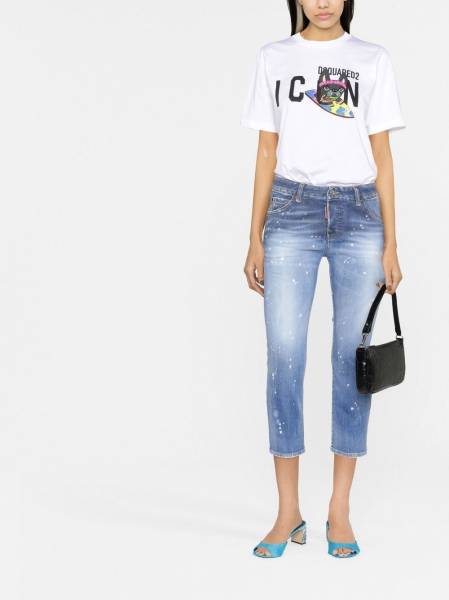 cat logo-print T-shirt
