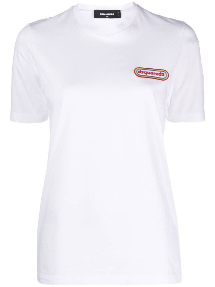 embroidered-logo detail T-shirt