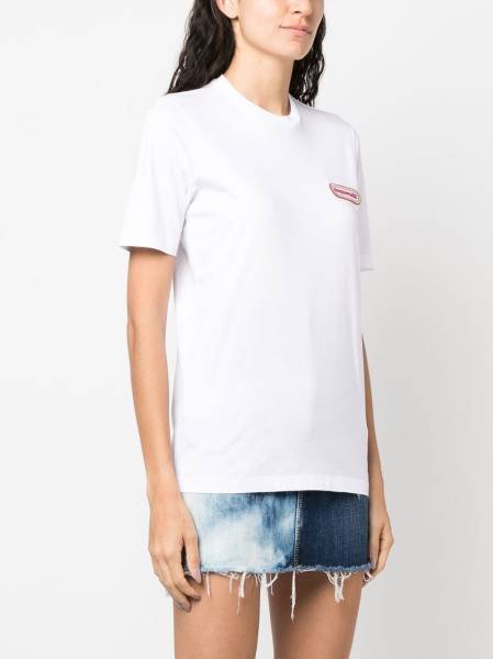 embroidered-logo detail T-shirt