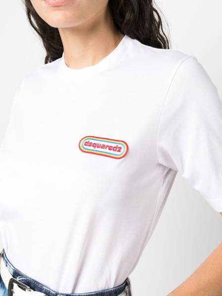 embroidered-logo detail T-shirt