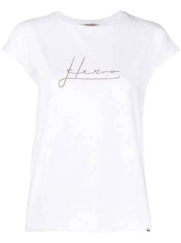 crystal-embellished logo T-shirt