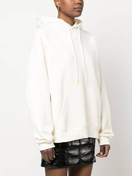 back graphic-print cotton hoodie