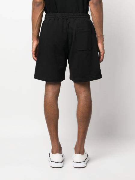 embroidered-logo cotton track shorts