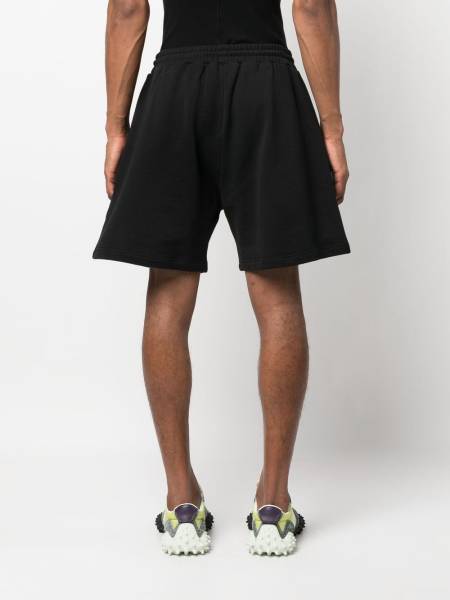 logo-print cotton track shorts