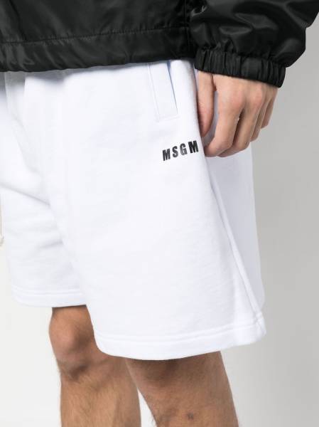logo-print cotton shorts
