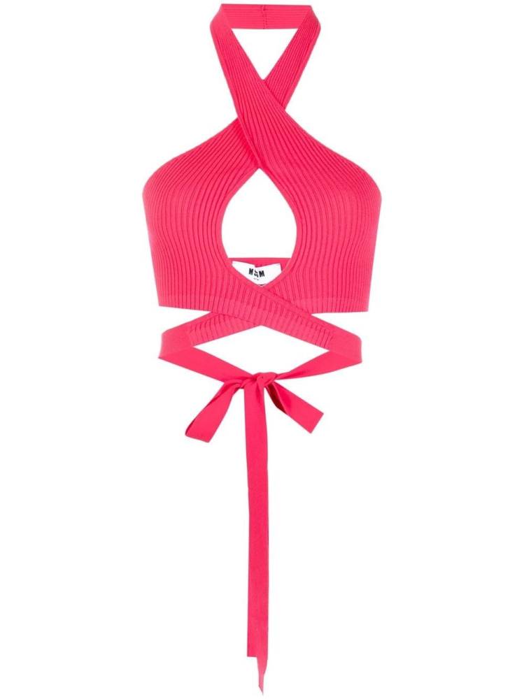 ribbed-knit crop top