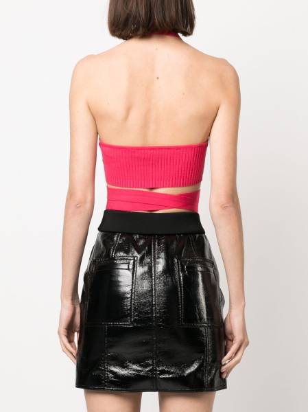 ribbed-knit crop top