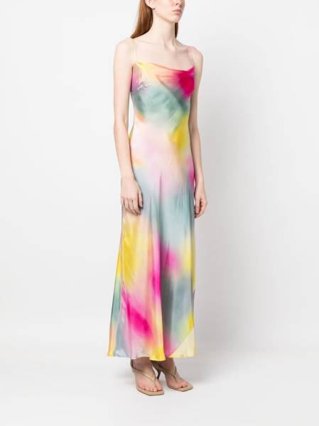 watercolour maxi camisole dress