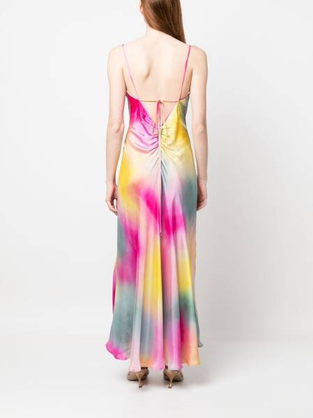watercolour maxi camisole dress