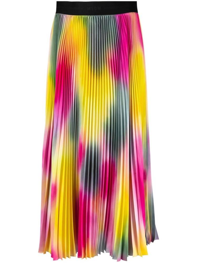 pleated midi skirt