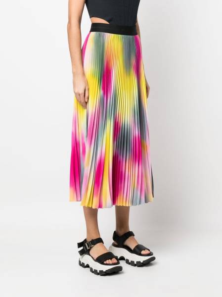 pleated midi skirt