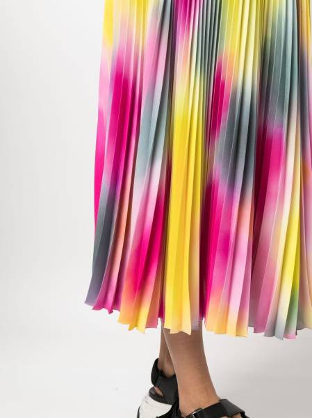 pleated midi skirt