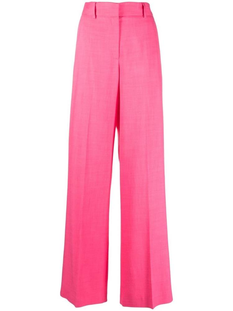 high-waist wide-leg trousers