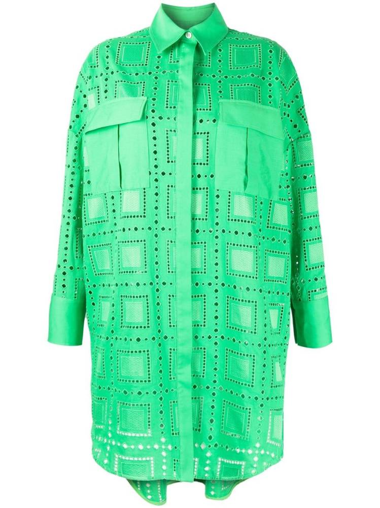 cut out-detail shirt dress