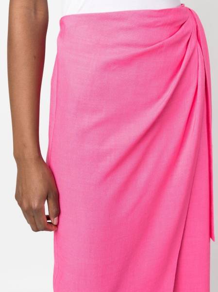 wrap-design midi skirt