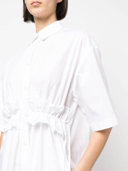 ruched shirt dress