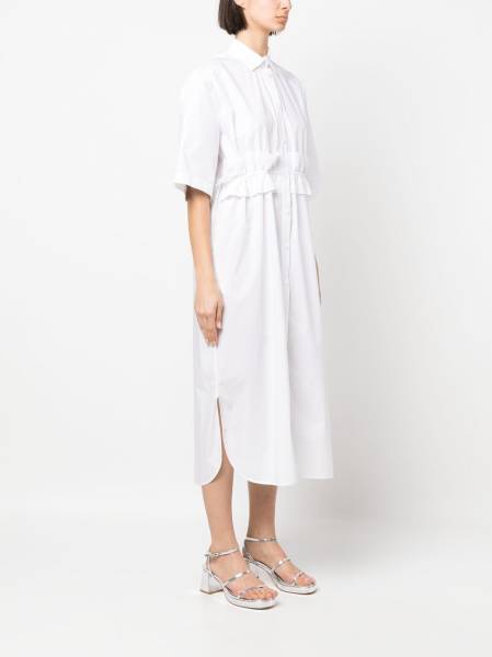 ruched shirt dress