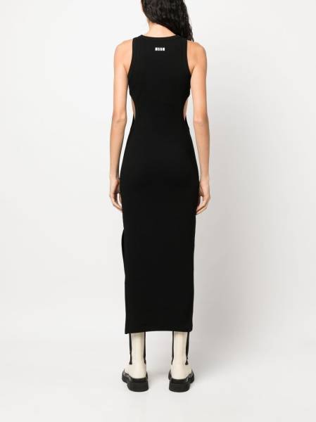 cut-out detail fitted dress