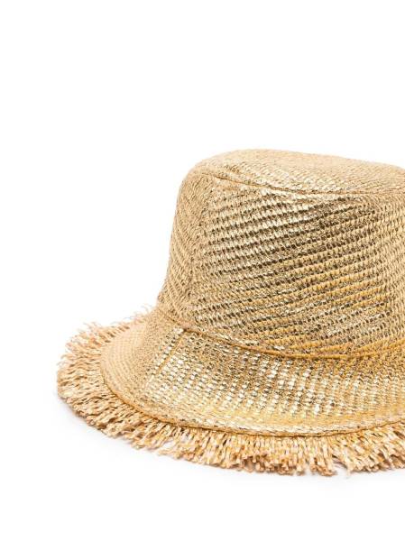 woven-raffia bucket hat