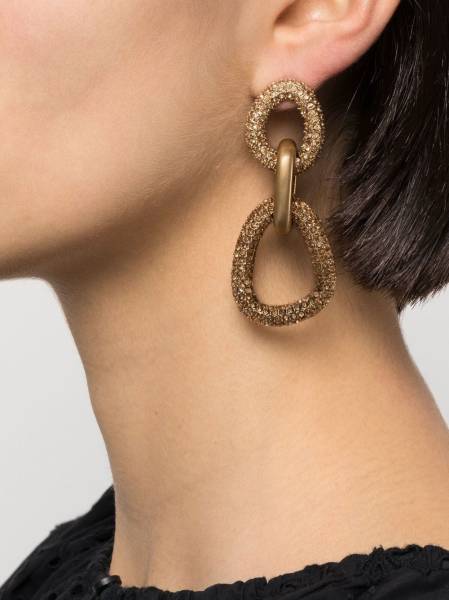Reyes interlocking-hoop earrings