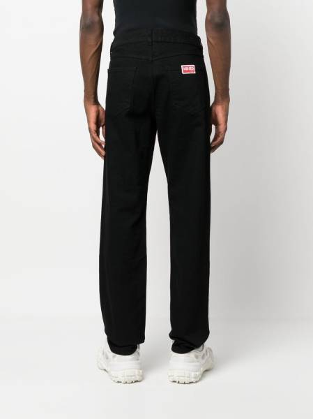 logo-patch denim jeans