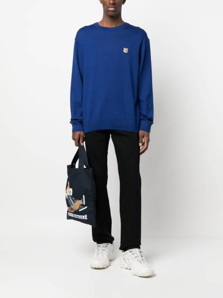 logo-patch denim jeans