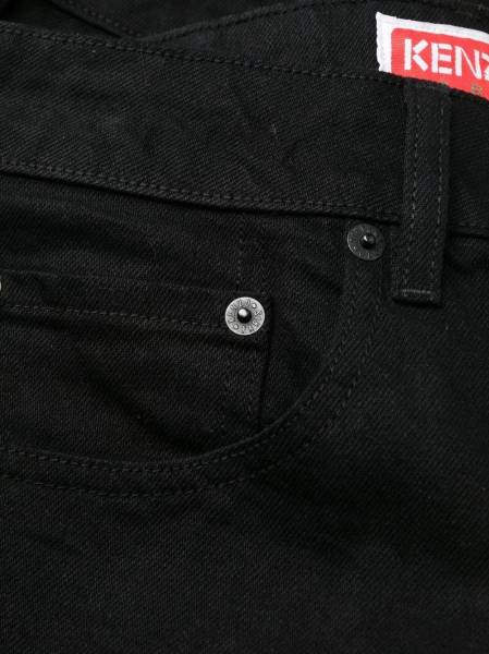 logo-patch denim jeans