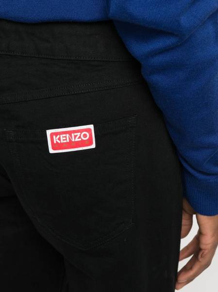 logo-patch denim jeans