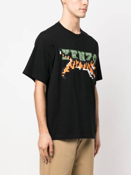 pixel logo-embroidered T-shirt