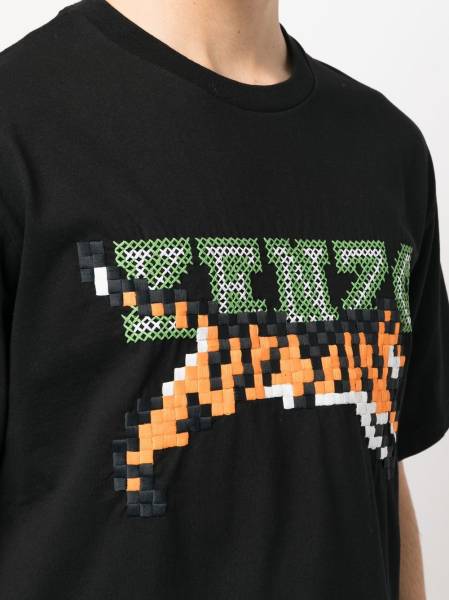 pixel logo-embroidered T-shirt