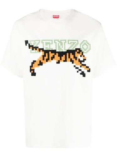 pixel logo-embroidered T-shirt