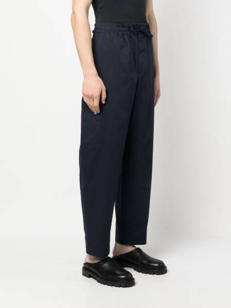 logo-patch wide-leg trousers