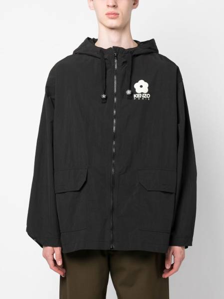 zip-up hooded jacket