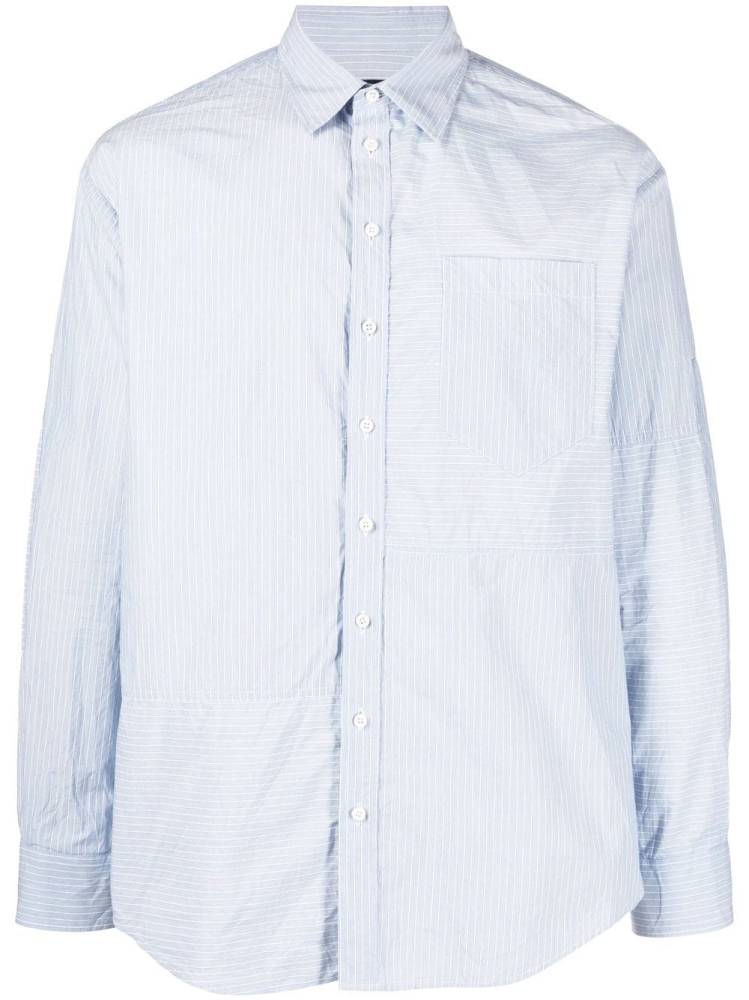 stripe-pattern cotton shirt