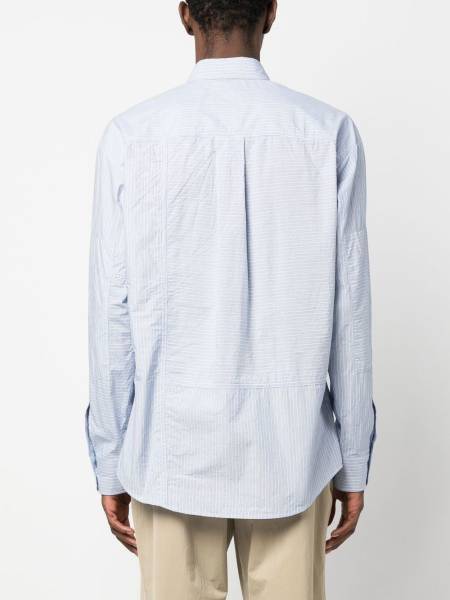stripe-pattern cotton shirt