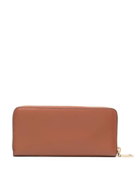 logo-plaque leather purse