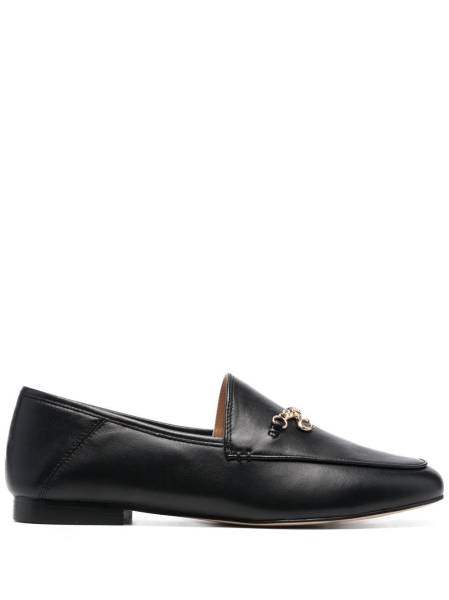Hannah chain-strap leather loafers