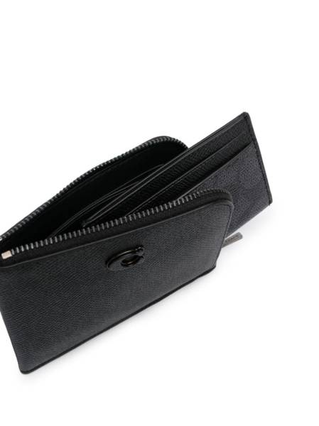Coach tonal-logo grained-leather wallet