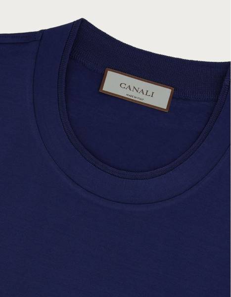 Canali Blue T-Shirt in Filoscozia Cotton